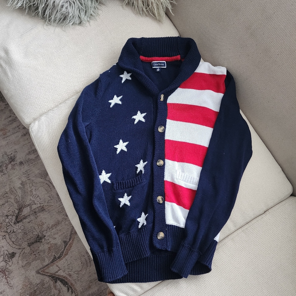 Club room Cotton Flag Cardigan